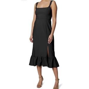 NWT LAUNDRY BY SHELLI SEGAL Square Neck Gown Dress with Flounce size 14